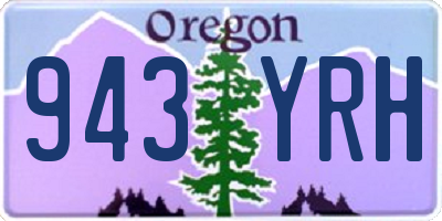 OR license plate 943YRH
