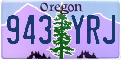 OR license plate 943YRJ