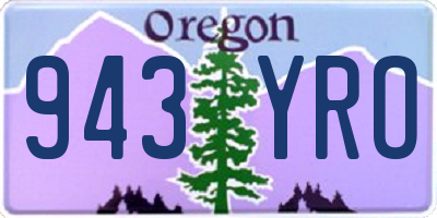 OR license plate 943YRO