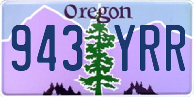 OR license plate 943YRR