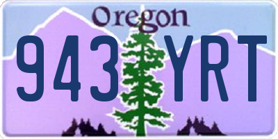 OR license plate 943YRT