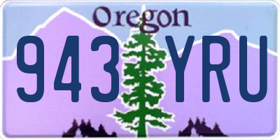 OR license plate 943YRU