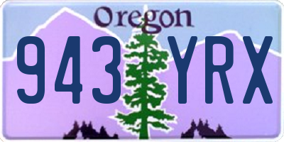OR license plate 943YRX