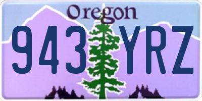 OR license plate 943YRZ