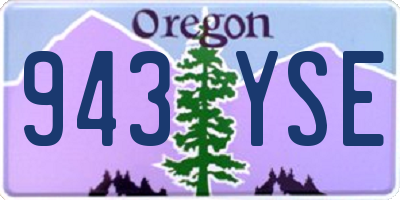 OR license plate 943YSE