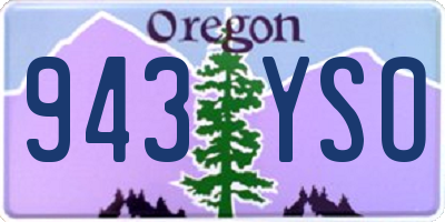 OR license plate 943YSO