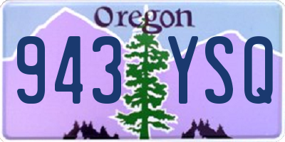 OR license plate 943YSQ