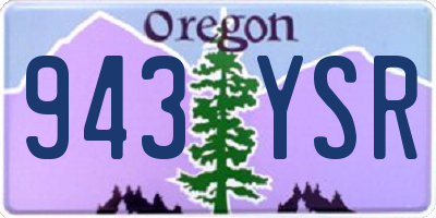 OR license plate 943YSR