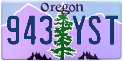 OR license plate 943YST