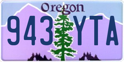 OR license plate 943YTA