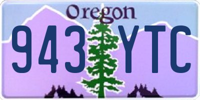 OR license plate 943YTC