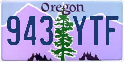 OR license plate 943YTF