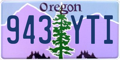 OR license plate 943YTI