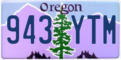 OR license plate 943YTM