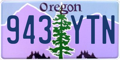 OR license plate 943YTN