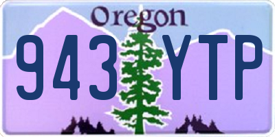 OR license plate 943YTP