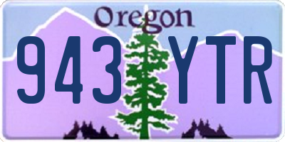 OR license plate 943YTR
