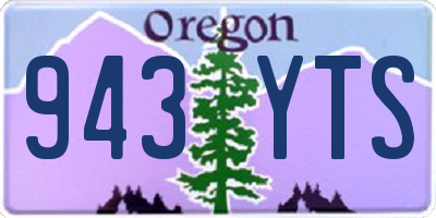 OR license plate 943YTS