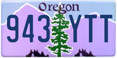 OR license plate 943YTT