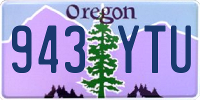 OR license plate 943YTU