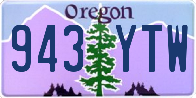 OR license plate 943YTW
