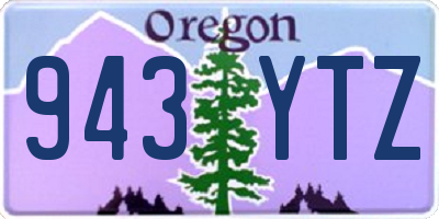 OR license plate 943YTZ