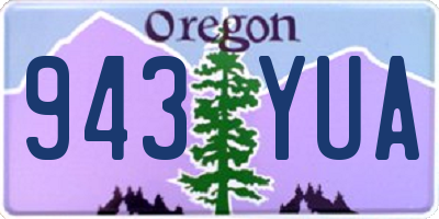 OR license plate 943YUA