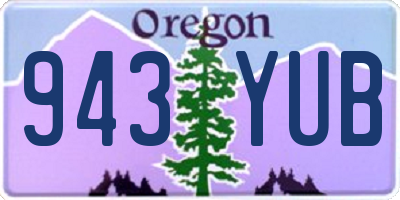 OR license plate 943YUB