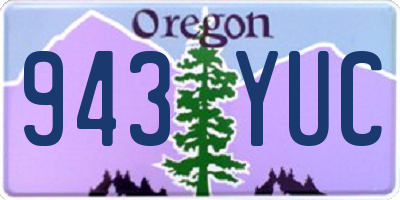 OR license plate 943YUC