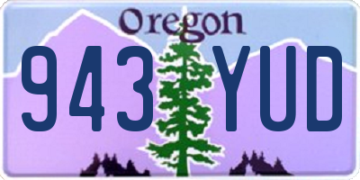 OR license plate 943YUD