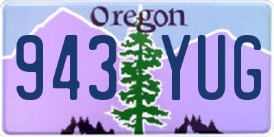 OR license plate 943YUG