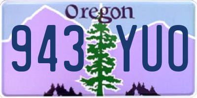 OR license plate 943YUO