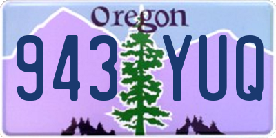 OR license plate 943YUQ