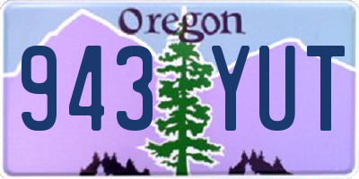 OR license plate 943YUT