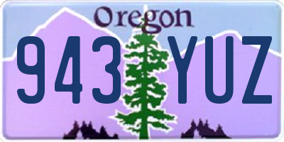 OR license plate 943YUZ
