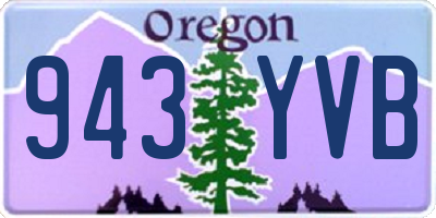 OR license plate 943YVB