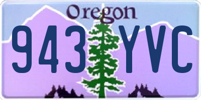 OR license plate 943YVC