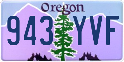 OR license plate 943YVF