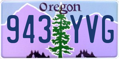 OR license plate 943YVG