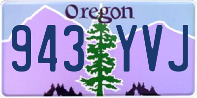 OR license plate 943YVJ