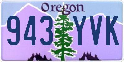 OR license plate 943YVK