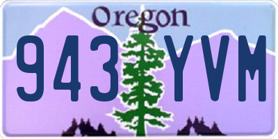 OR license plate 943YVM