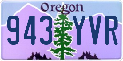 OR license plate 943YVR
