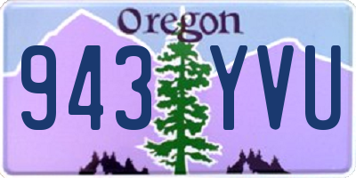OR license plate 943YVU