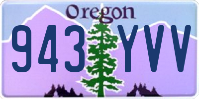 OR license plate 943YVV