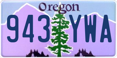 OR license plate 943YWA