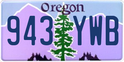OR license plate 943YWB