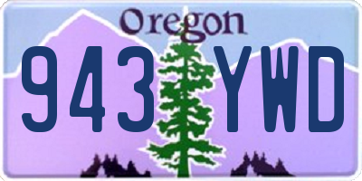 OR license plate 943YWD