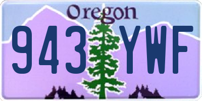 OR license plate 943YWF