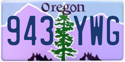 OR license plate 943YWG